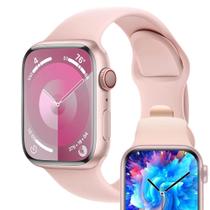 Relógio inteligente W59 Pro 2024 9ª geração NFC GPS tela infinita 2.2'' Smartwatch masculino e feminino + 2 Pulseiras e Película - Microwear