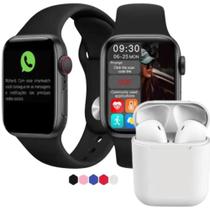 Relógio inteligente Watch 9 Pro Lançamento 2024 Série 9 NFC GPS +fone 5.0 TWS - Preto - liso