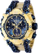 Relógio Invcta Gladiador Dour/azul 18k CONFIRA C/ Nota Completo Relógio Invcta Gladiador Dour/azul 18k CONFIRA C/ Nota Completo