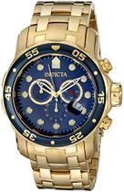 Relógio Invcta Pro Diver 0073 Dourado C/Azul Relógio Invcta Pro Diver 0073 Dourado C/Azul