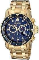 Relógio Invcta Pro Diver 0073 Dourado C/Azul - Majestoso Joias e Acessorios Relógio Invcta Pro Diver 0073 Dourado C/Azul - Majestoso Joias e Acessorios