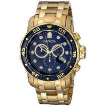 Relógio INVlCTA Pro Diver 0073 Dourado Azul