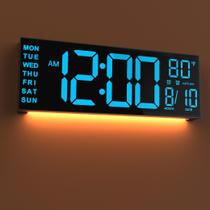 Relógio JALL 16", suporte digital de parede, grande temporizador LED