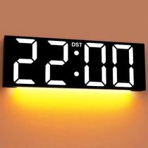 Relógio JALL 22" com grande display LED Night Light DST