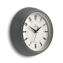 Relógio JONES CLOCKS Ketchup Retrô 25cm Cinza