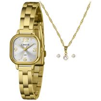 Relogio kit feminino lqgm084l23 k0lv dourado