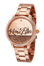 Relógio kondzilla 32262lpmvre2 cristais rosé
