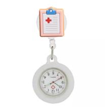 Relógio Lapela Enfermagem Analógico Cordão Tipo Ioiô Quartzo