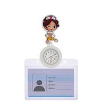 Relógio Lapela Enfermagem Silicone Cordão Ioiô Porta Crachá