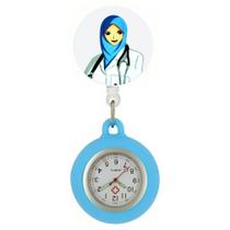 Relógio Lapela Enfermagem Silicone Cordão Tipo Ioiô Quartzo