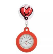 Relógio Lapela Enfermagem Silicone Cordão Tipo Ioiô Quartzo