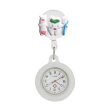 Relógio Lapela Enfermagem Silicone Cordão Tipo Ioiô Quartzo