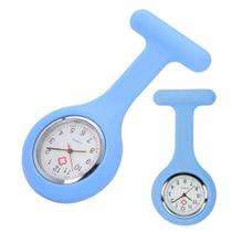 Relógio Lapela Silicone Azul Claro Enfermagem Enfermeira