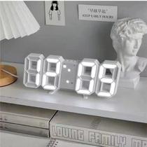 Relógio LED 3D Digital Grande Display Parede Mesa Com Alarme e Snooze Relógio LED 3D Digital Grande Display Parede Mesa Com Alarme e Snooze