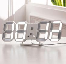 Relógio led digital 3D BR BF despertador snooze calendário temperatura USB