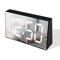 Relógio Led Digital De Mesa Com Espelho - ALARM CLOCK