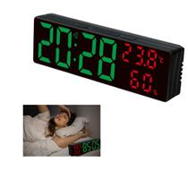 Relógio LED Digital de Mesa e Parede com Alarme Temperatura USB ou Pilha Bivolt - Novavida