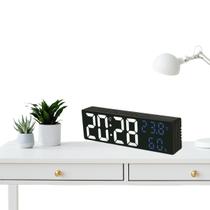 Relógio LED Digital de Mesa ou Parede com Alarme, Temperatura, USB Bivolt - Novavida Relógio LED Digital de Mesa ou Parede com Alarme, Temperatura, USB Bivolt - Novavida