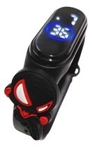 Relógio Led Digital Homem Aranha Miles Morales Prova D'água