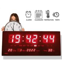 Relógio LED Digital Premium com Calendário Grande Prático