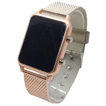 Relógio Led Digital Pulseira Silicone Rosê Moda Quente 2020