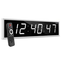 Relógio LED Ivation Huge de 91 cm com cronômetro, alarmes e temporizador branco Relógio LED Ivation Huge de 91 cm com cronômetro, alarmes e temporizador branco
