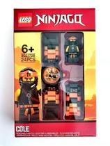 Relógio Lego para crianças Ninjago Black Cole, presente de 6 anos ou mais