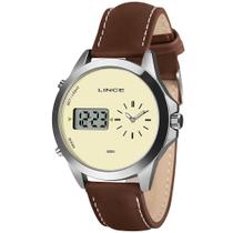 Relógio LINCE anadigi prata branco MRC4822L46 T1NX