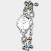 Relógio Lince Analógico Detalhe Pulseira Chain Feminino - Prata - Único