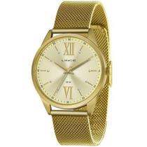 Relógio Lince Analógico Dourado Feminino LRGH161L C3KX