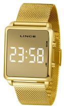 Relógio lince digital dourado mdg4619l bxkx