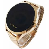 Relógio Lince Digital Led Dourado Esteira Mdg4586l Grande