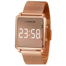 Relógio Lince Digital Led Feminino Rosé Gold MDR4619L BXRX