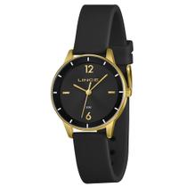 Relógio LINCE dourado borracha preto LRPH255L35 P2PX Relógio LINCE dourado borracha preto LRPH255L35 P2PX