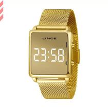 Relógio Lince Dourado Espelhado Digital MDG4619L BXKX