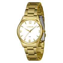 Relógio Lince Feminino Analógico 36mm Aço Dourado