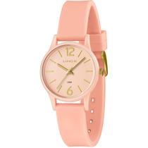 Relógio lince feminino analógico colors rosa com pulseira de silicone - lrcj168p33-r2rx
