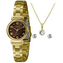 Relogio Lince Feminino Classic Analogico Lrgh176L28 Dourado