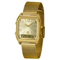 Relogio Lince feminino digital analogico dourado quadrado anadigi LAGH119L C2KX Relogio Lince feminino digital analogico dourado quadrado anadigi LAGH119L C2KX