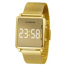 Relógio Lince Feminino Digital Led Dourado MDG4619L BXKX
