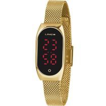 Relógio LINCE feminino dourado digital LDG4641L PXKX