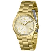 Relogio Lince Feminino dourado grande classico social a prova dagua cravejado com pedrinhas strass LRGJ179L38 C2KX Relogio Lince Feminino dourado grande classico social a prova dagua cravejado com pedrinhas strass LRGJ179L38 C2KX