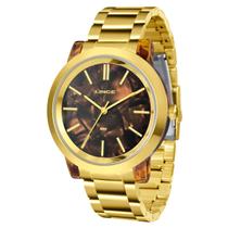 Relógio lince Feminino Dourado Grande Wr 5 Atm Lrt612p M1kx