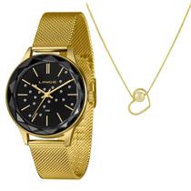 Relogio Lince Feminino Dourado Kit Colar Facetado Original Lrg4782l40 P1kx Relogio Lince Feminino Dourado Kit Colar Facetado Original Lrg4782l40 P1kx