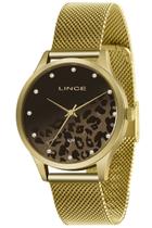 Relógio Lince Feminino Dourado Onça Social Original Relógio Lince Feminino Dourado Onça Social Original
