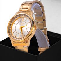 Relógio Lince Feminino Dourado Original Prova D'água Garantia de 1 ano