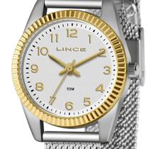 Relógio lince feminino dourado/prata lrt4674l b2sx