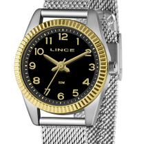 Relógio lince feminino dourado/prata lrt4674l p2sx