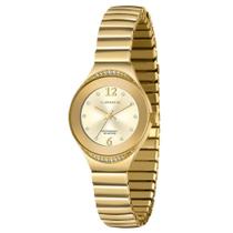 Relógio LINCE feminino dourado pulseira mola LRG4720L C2KX