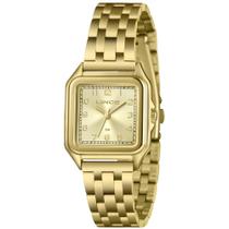 Relogio Lince Feminino dourado quadrado pequeno banhado folheado com numeros LQGM046L30 C2KX Relogio Lince Feminino dourado quadrado pequeno banhado folheado com numeros LQGM046L30 C2KX